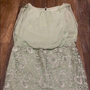 Aidan Mattox mint lace dress